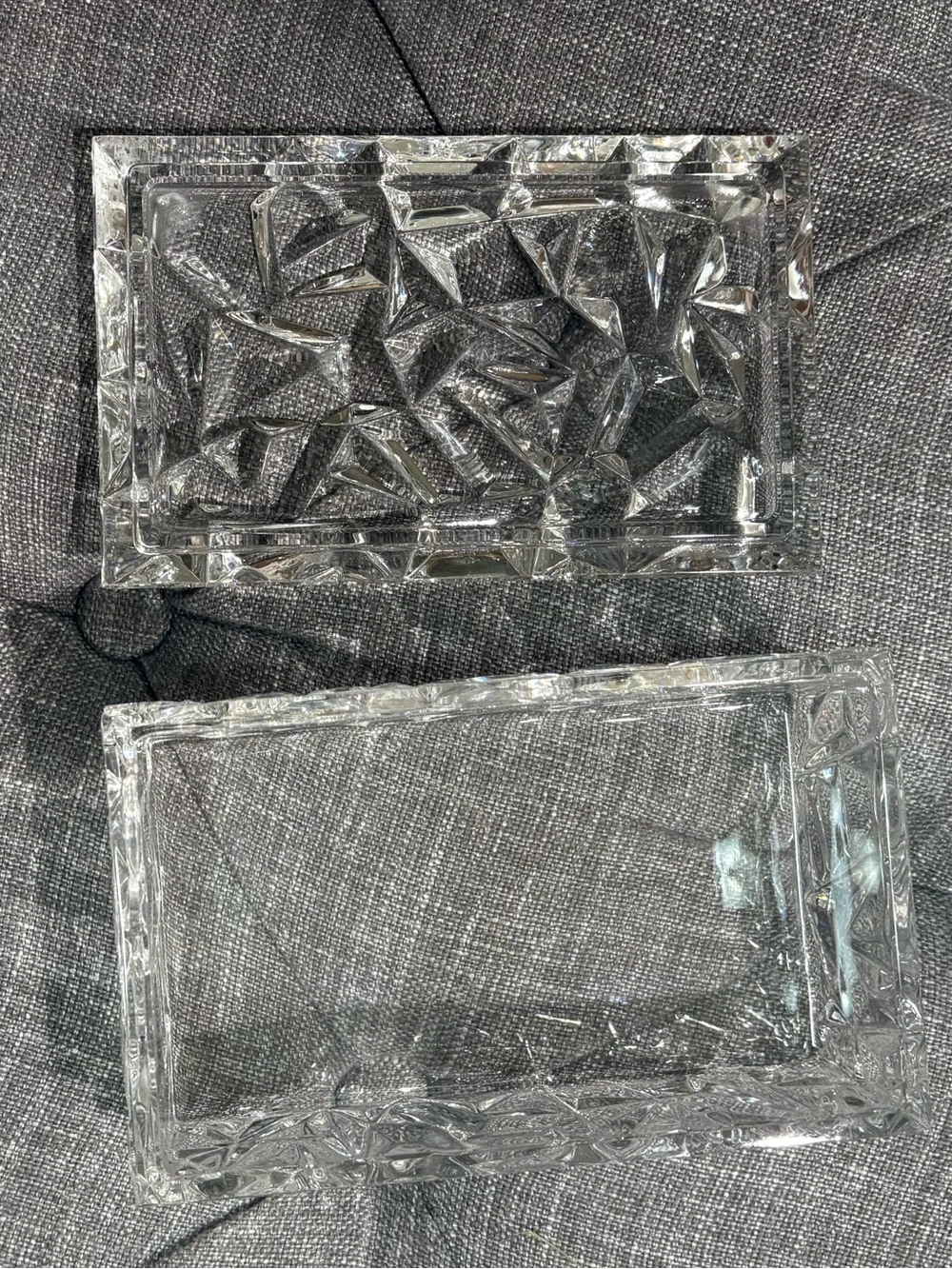 Vintage Tiffany & Co. Rock Cut Crystal Jewlery Box 
Excellent Condition - Picture 5 of 13